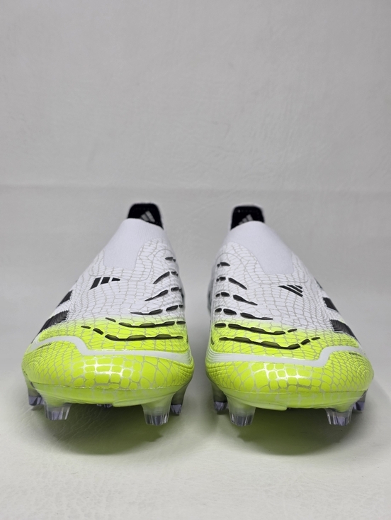 Adidas Predator Elite Laceless FG Men Size 12.5 White Green Soccer Cleats JI1075 main image 4